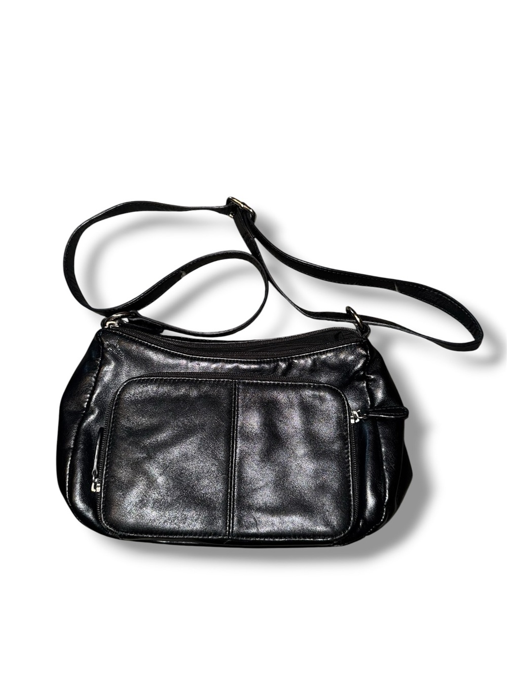Giani Bernini Black Faux Leather Shoulder Bag